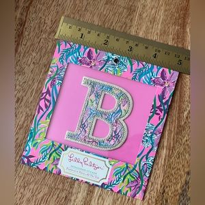 BF SALE 🖤 Lilly Pulitzer Letter "B" Monogram Sticker Party All The Tide NWT